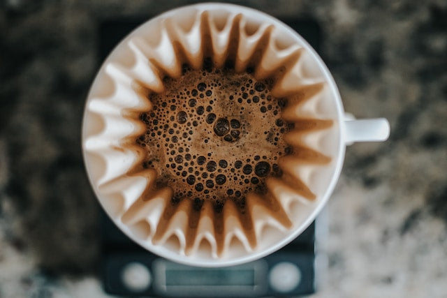 Pour over coffee brewing method